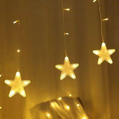 16 Star LED Lights Decorative Curtain String