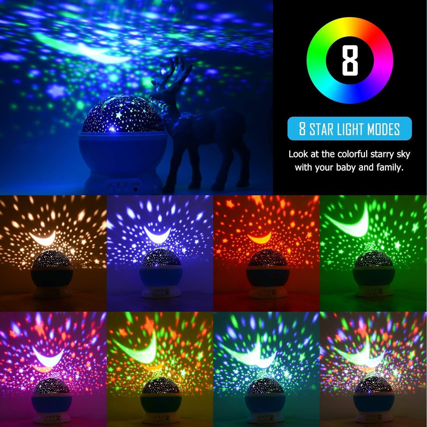 Portable Star Master Projector LED Night Lamp