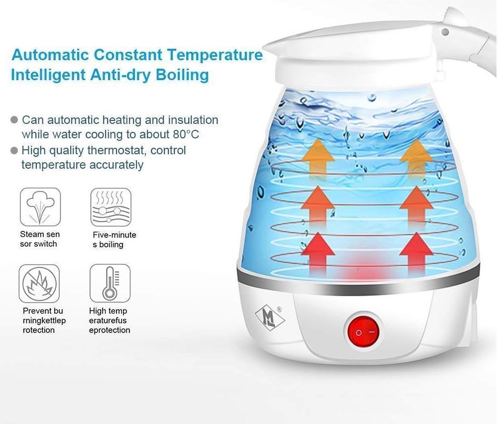 Silicone Portable Collapsible Electric Kettle