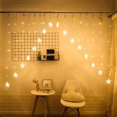 16 Star LED Lights Decorative Curtain String