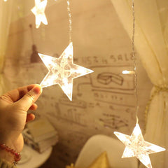 16 Star LED Lights Decorative Curtain String