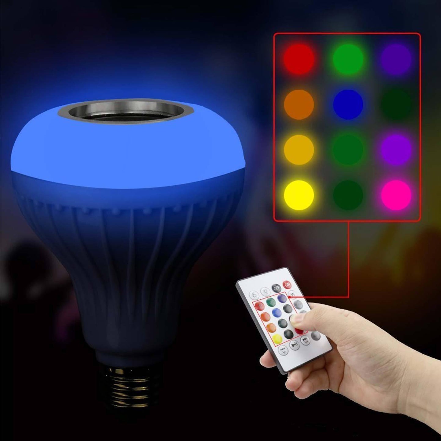 Wireless LED Music Bulb with Bluetooth Speaker RGB